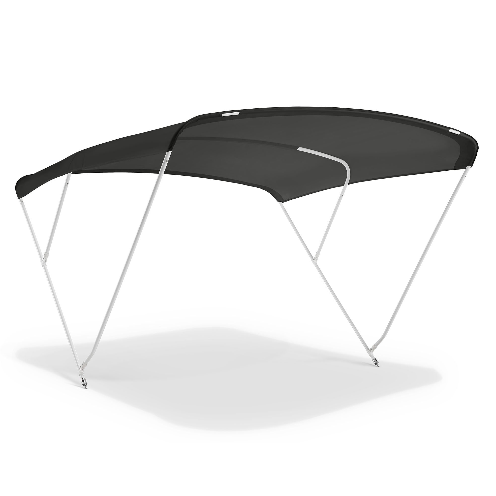 Elegance Plus 3-Arch Bimini Top For Boats Rafts White Lacquered Aluminium Alloy Stainless Steel Joints Screws Premium Boat Cover